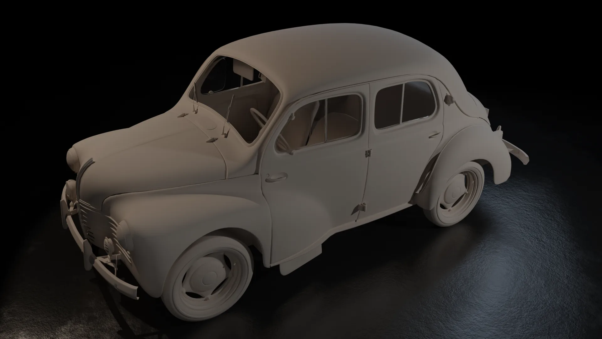 Renault 4CV — modèle retopologisé