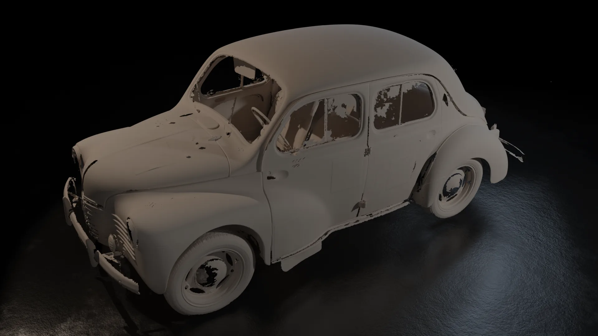 Renault 4CV — scan brut d'origine